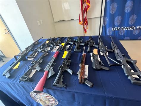 LAPD, FBI announce 'Mexican Mafia' arrests; guns and drugs seized